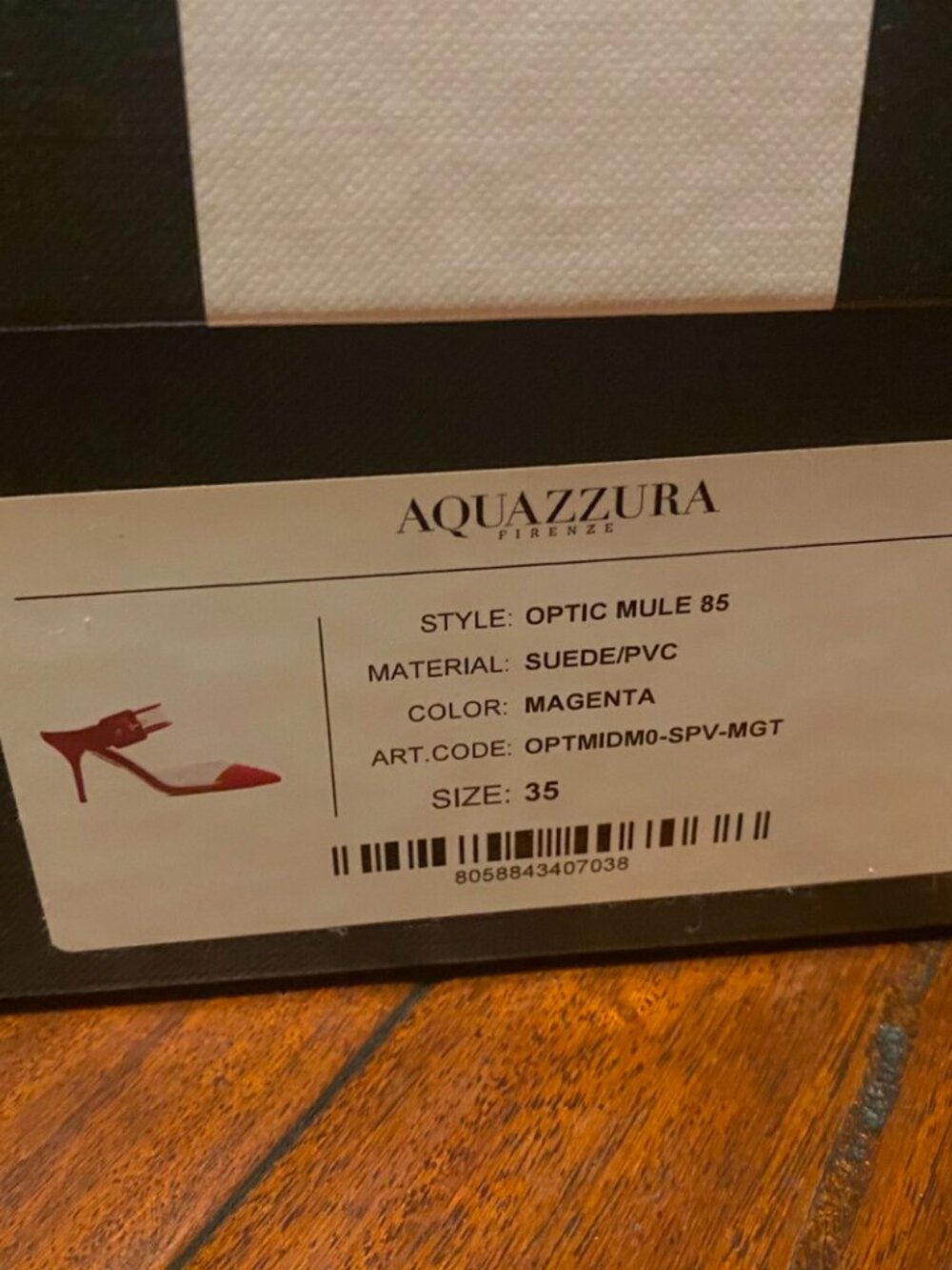 Aquazzura Magenta Optic Mules/Slides - Picture 5 of 5